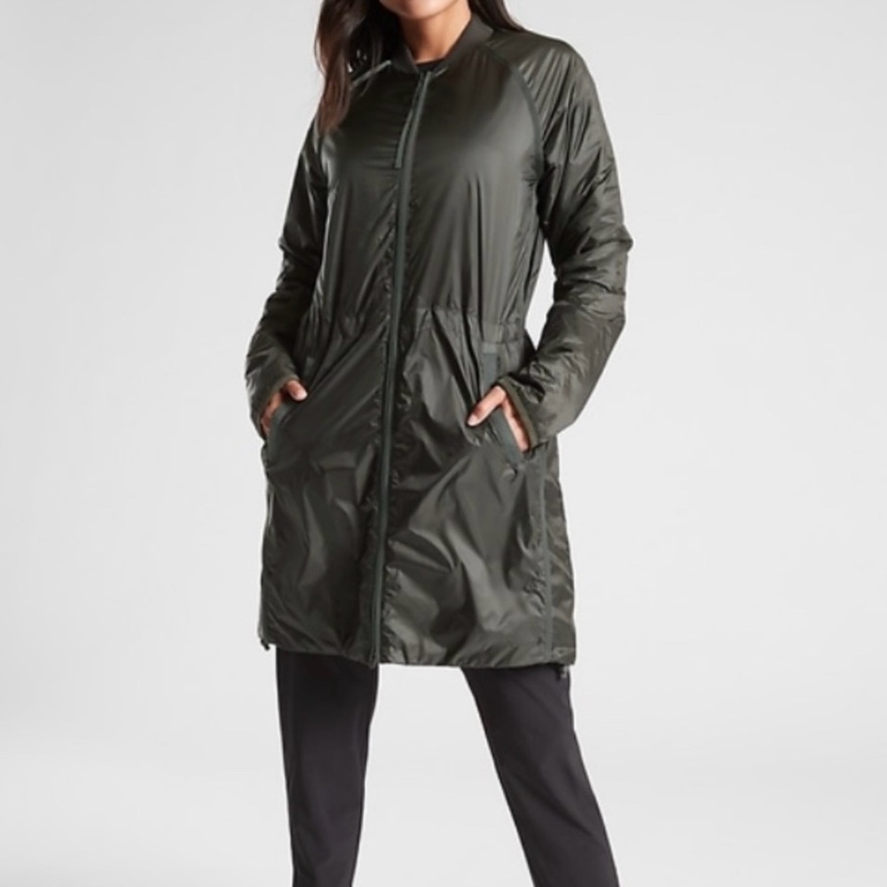 Athleta Women’s Summit Primaloft Shell Jacket Olive Green Size Medium